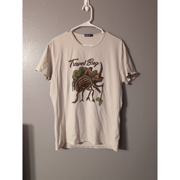 Afrika Joe Graphic T Shirt Travel Bug Women's Size L - Picture 2 of 8